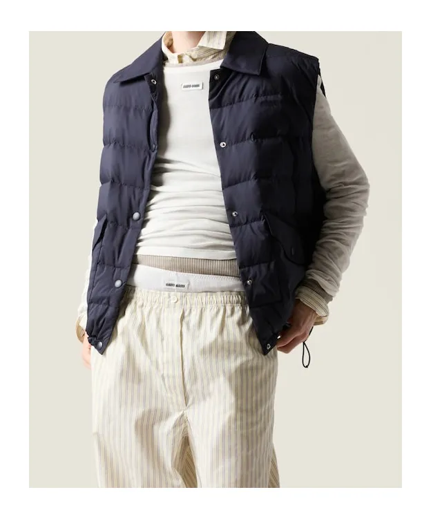 Technical Pongé Down Vest