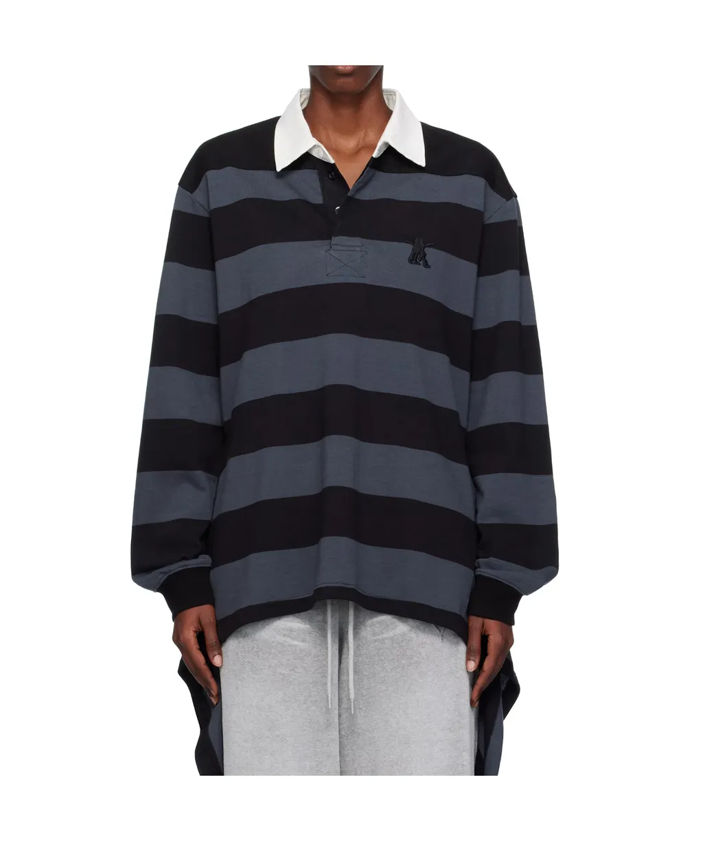 Striped Rugby Polo Shirt