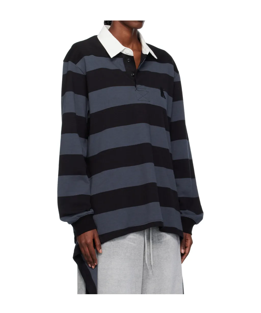 Striped Rugby Polo Shirt