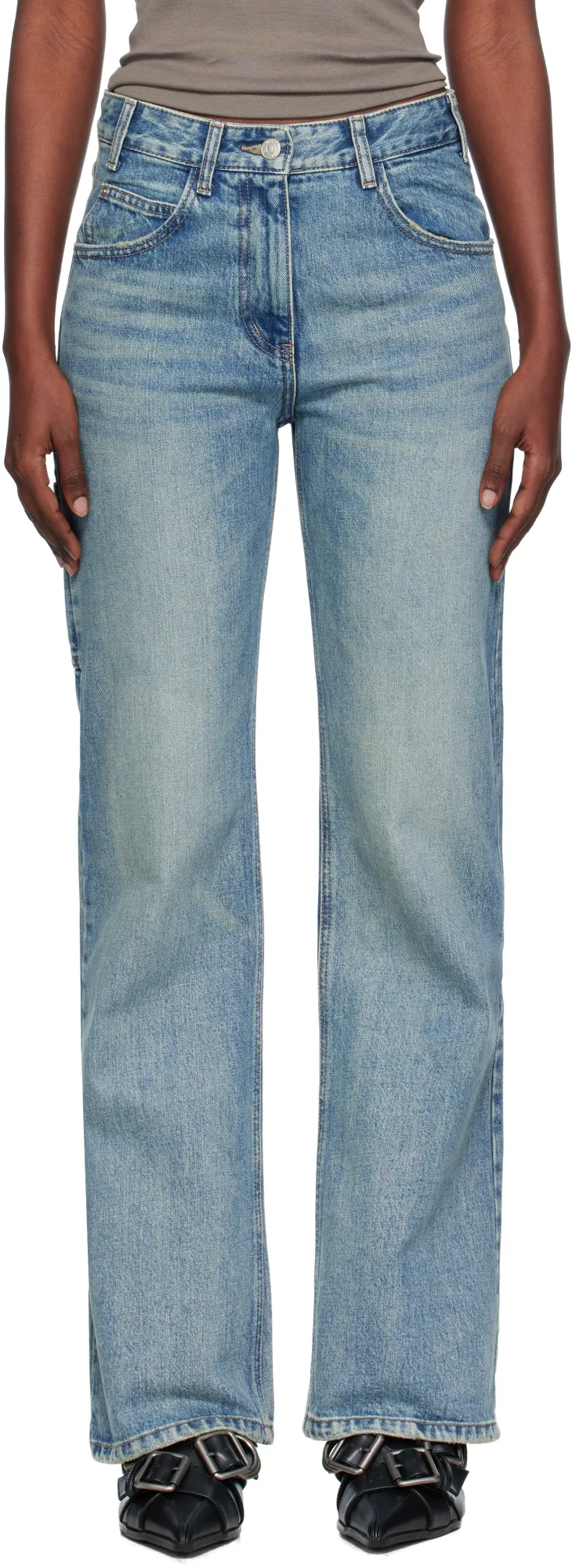 Frayed-Hem Jeans