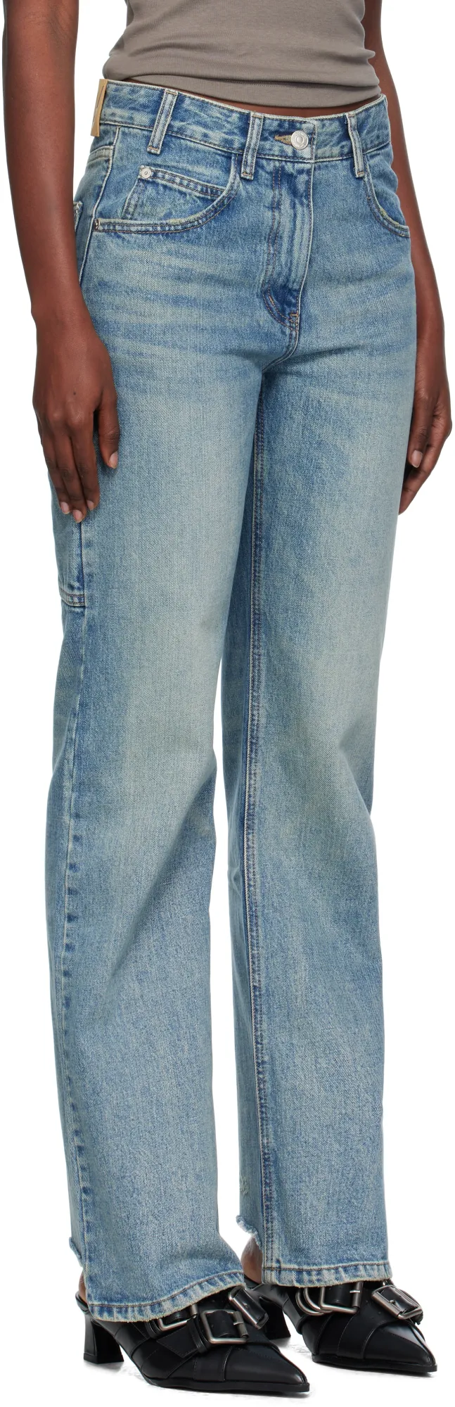 Frayed-Hem Jeans