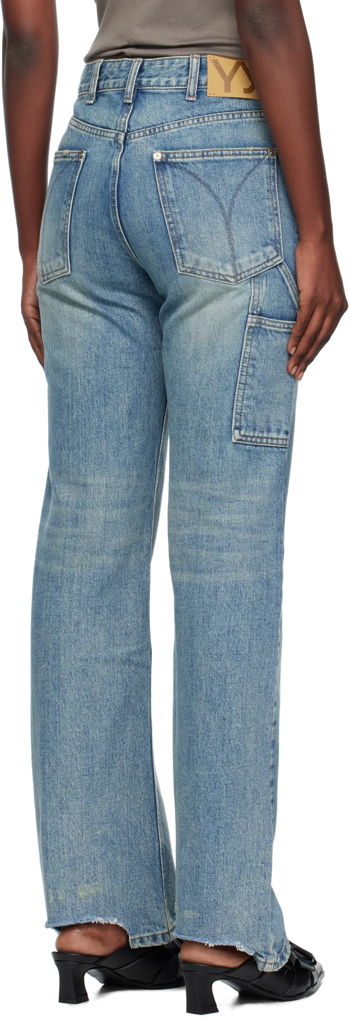 Frayed-Hem Jeans