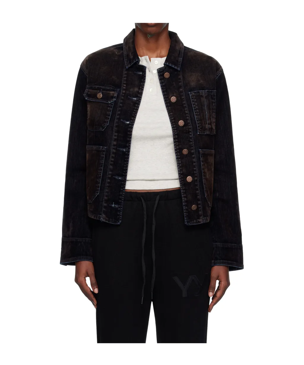 Velvet Denim Trucker Jacket