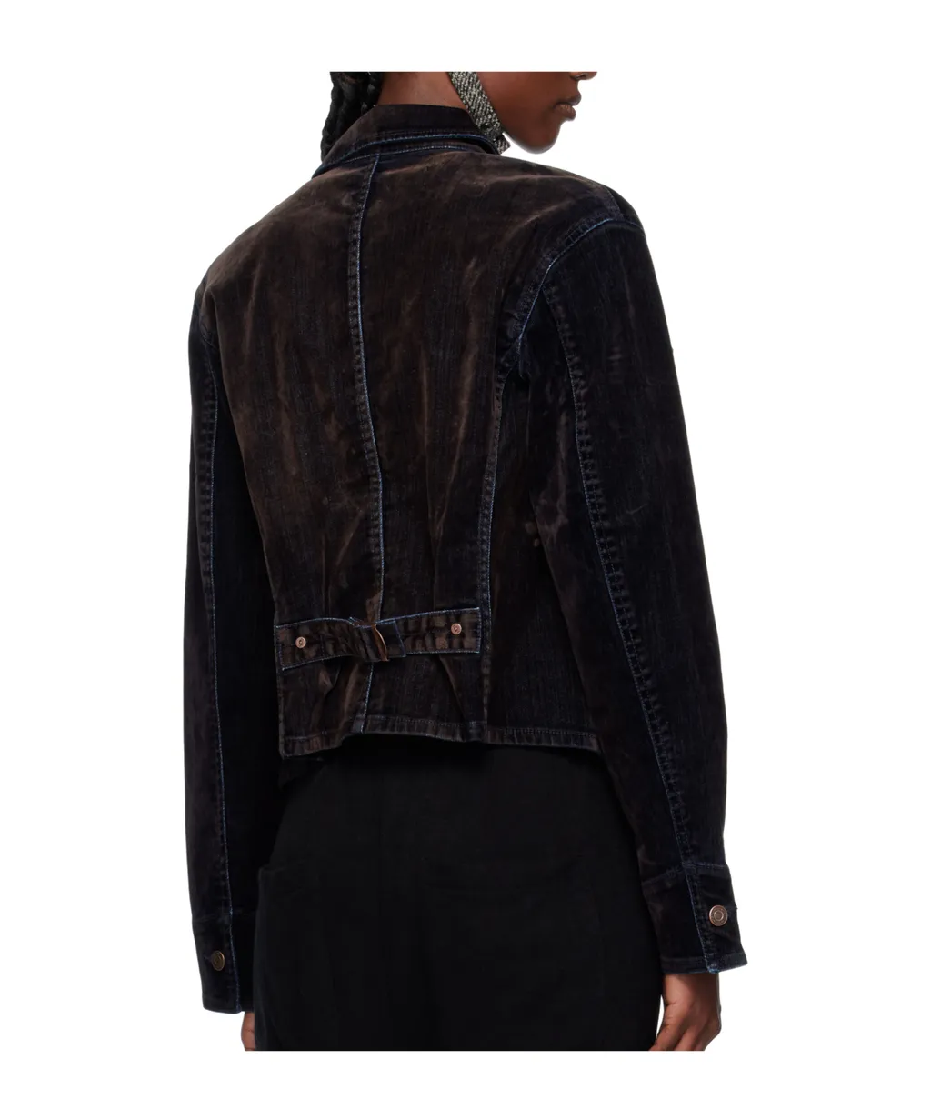 Velvet Denim Trucker Jacket