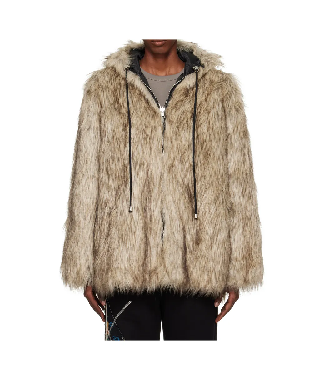 Hooded Reversible Faux Fur Jacket