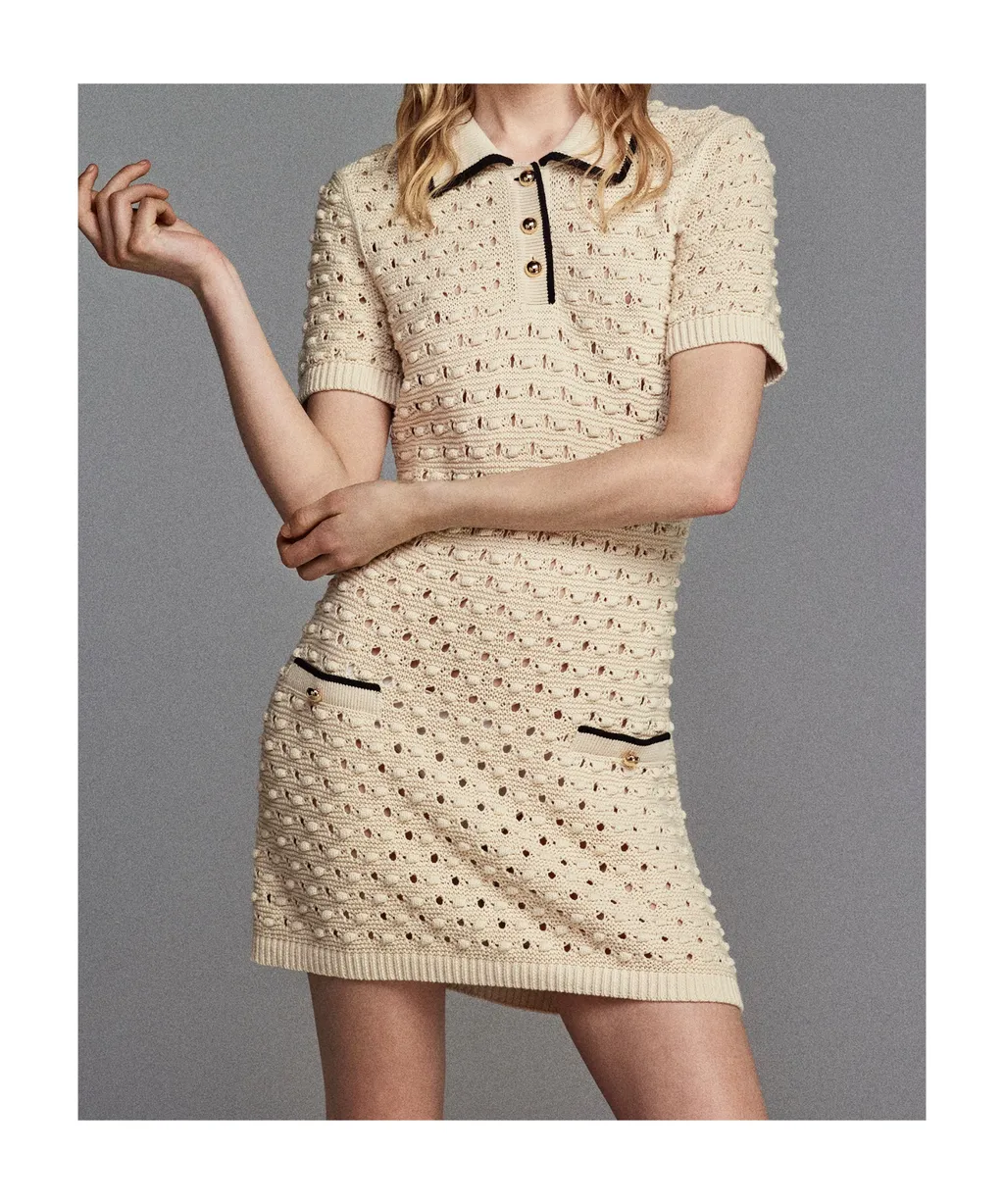 The Bauble Open-Knit Mini Dress