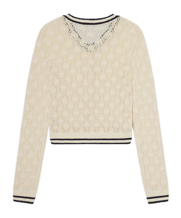 Openwork Knit Cardigan
