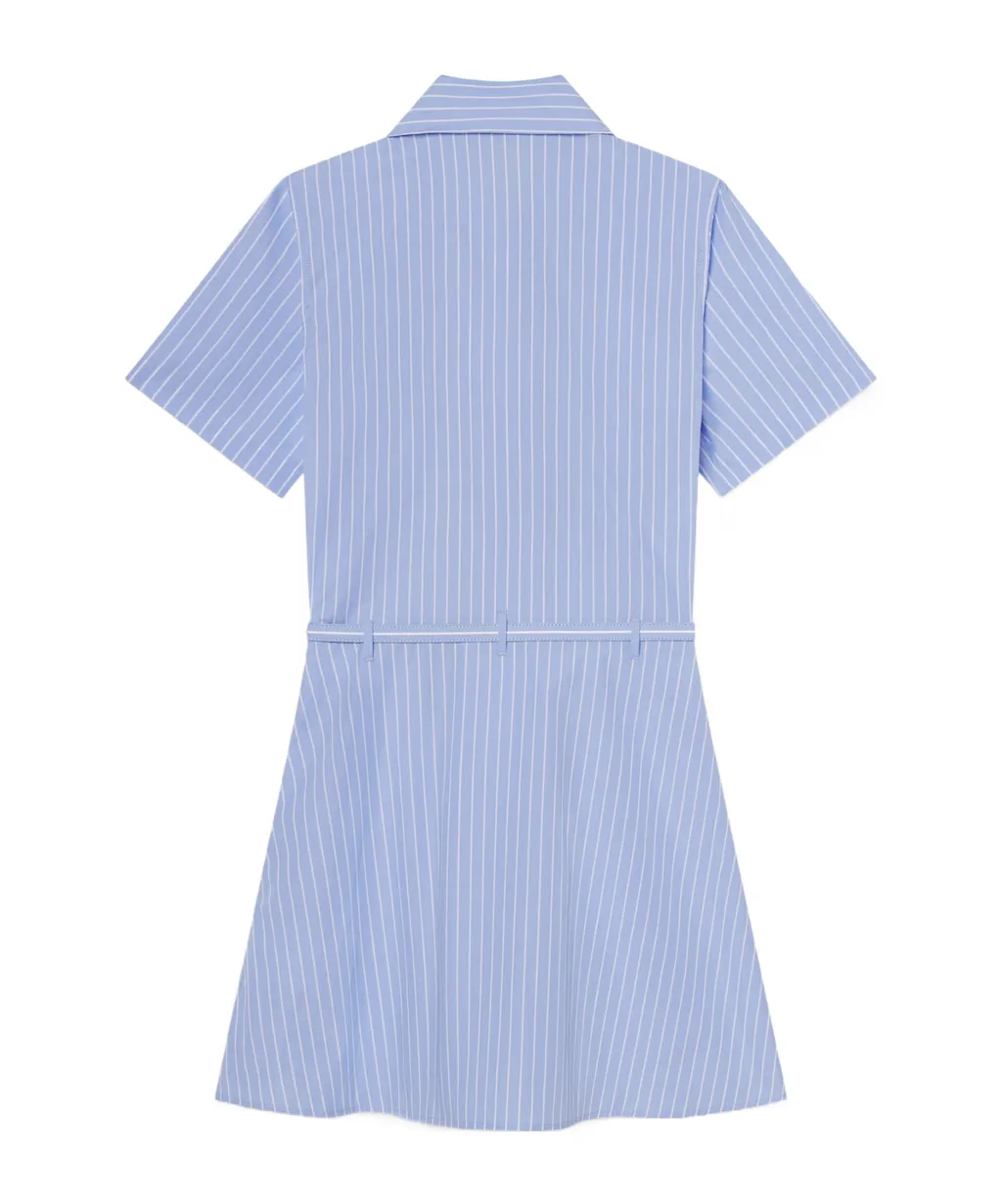 Striped Short-Sleeved Dress