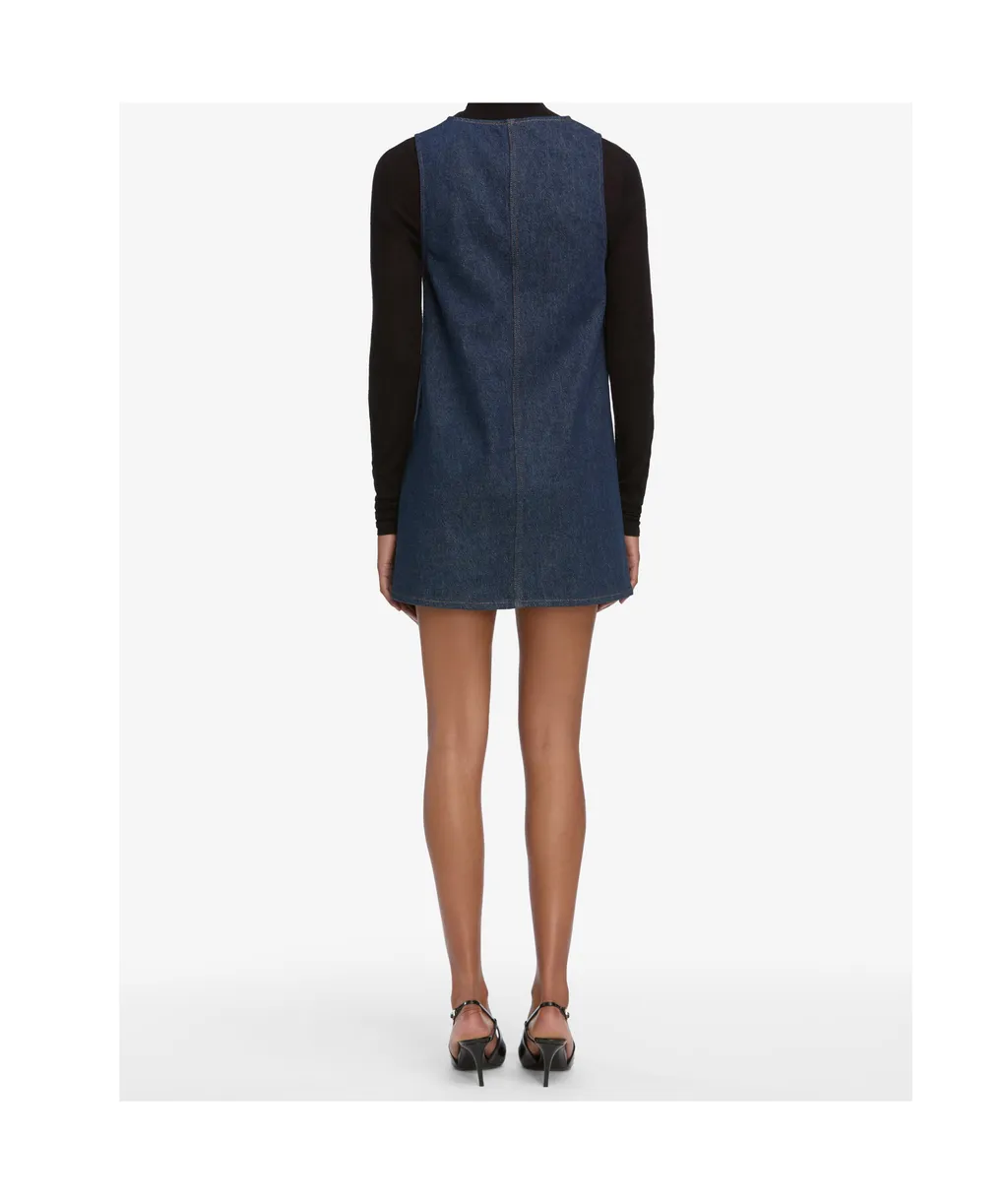 V-Neck Denim Dress