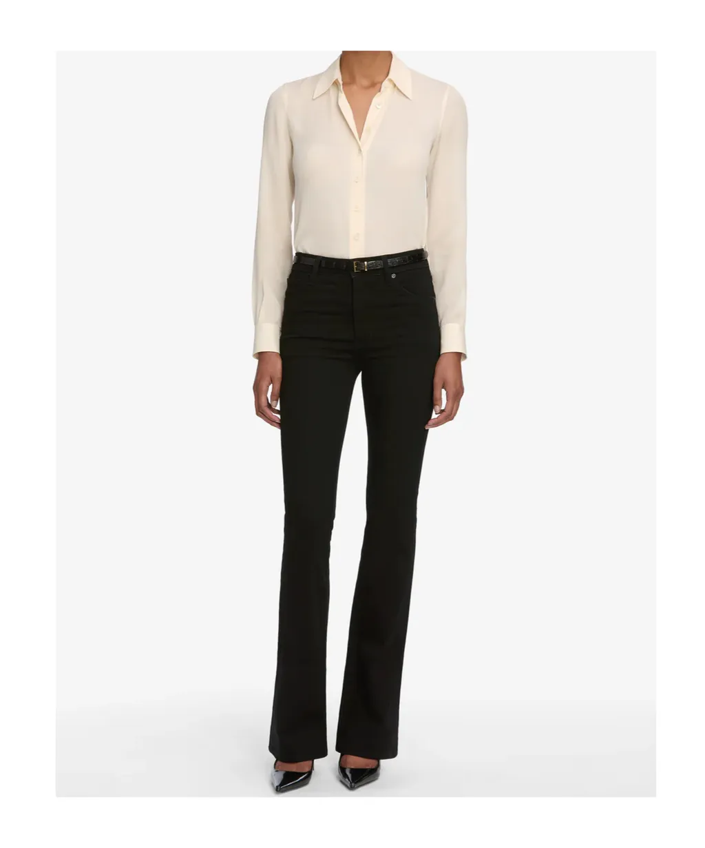 High-Waisted Flared Jeans