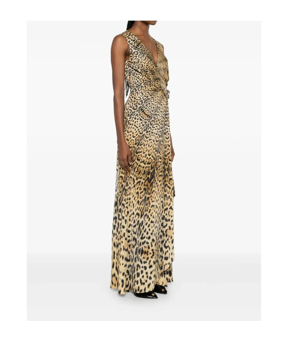 Twisted Animal-Print Dress