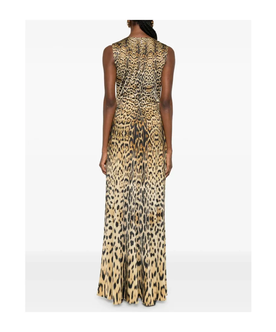 Twisted Animal-Print Dress