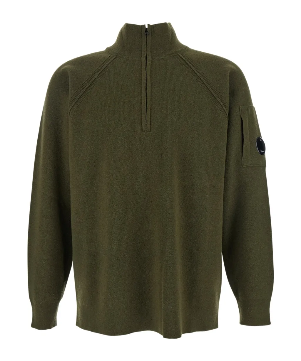 Zip-Pocket Turtleneck Knitwear