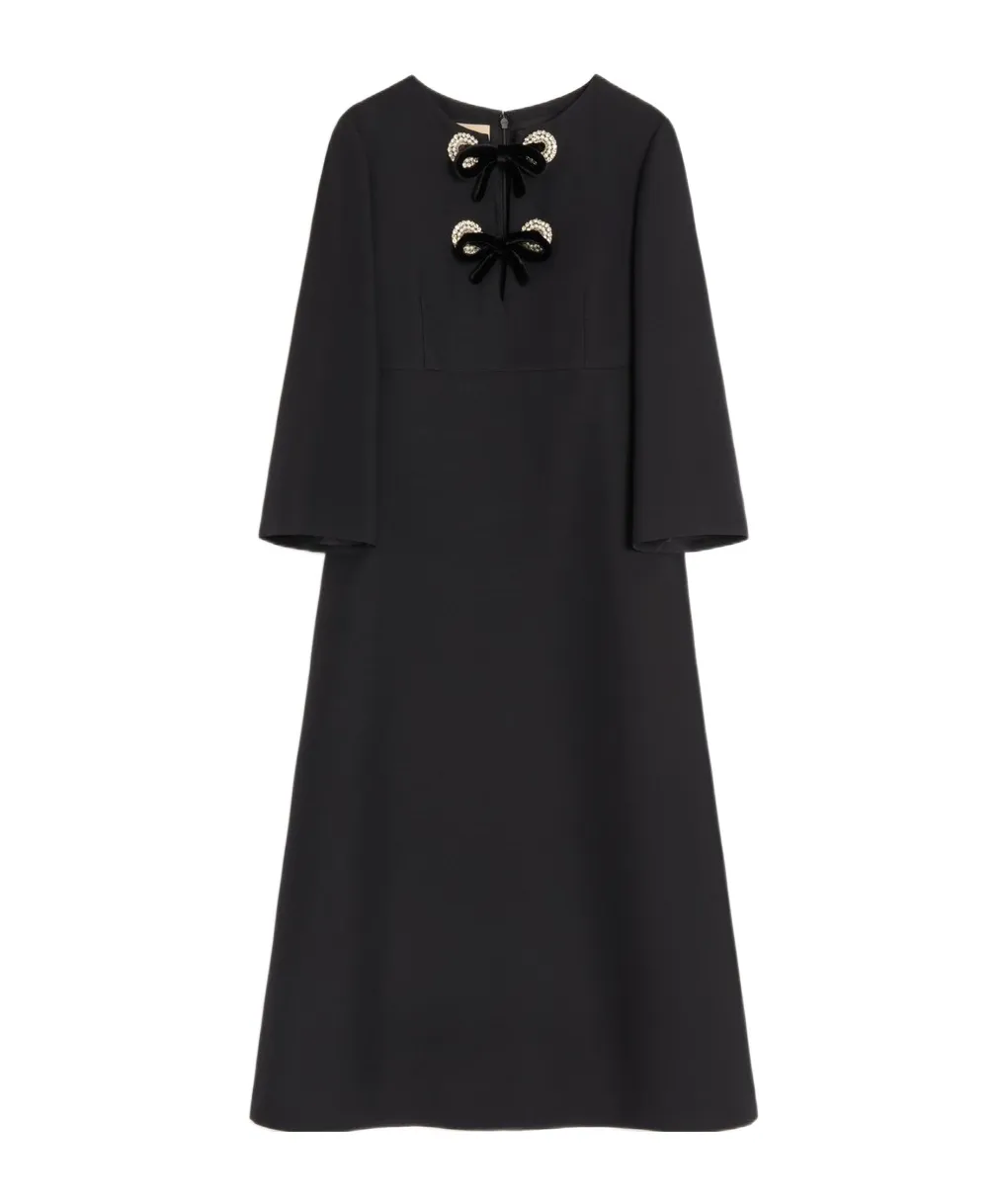 Crepe Couture Midi Dress