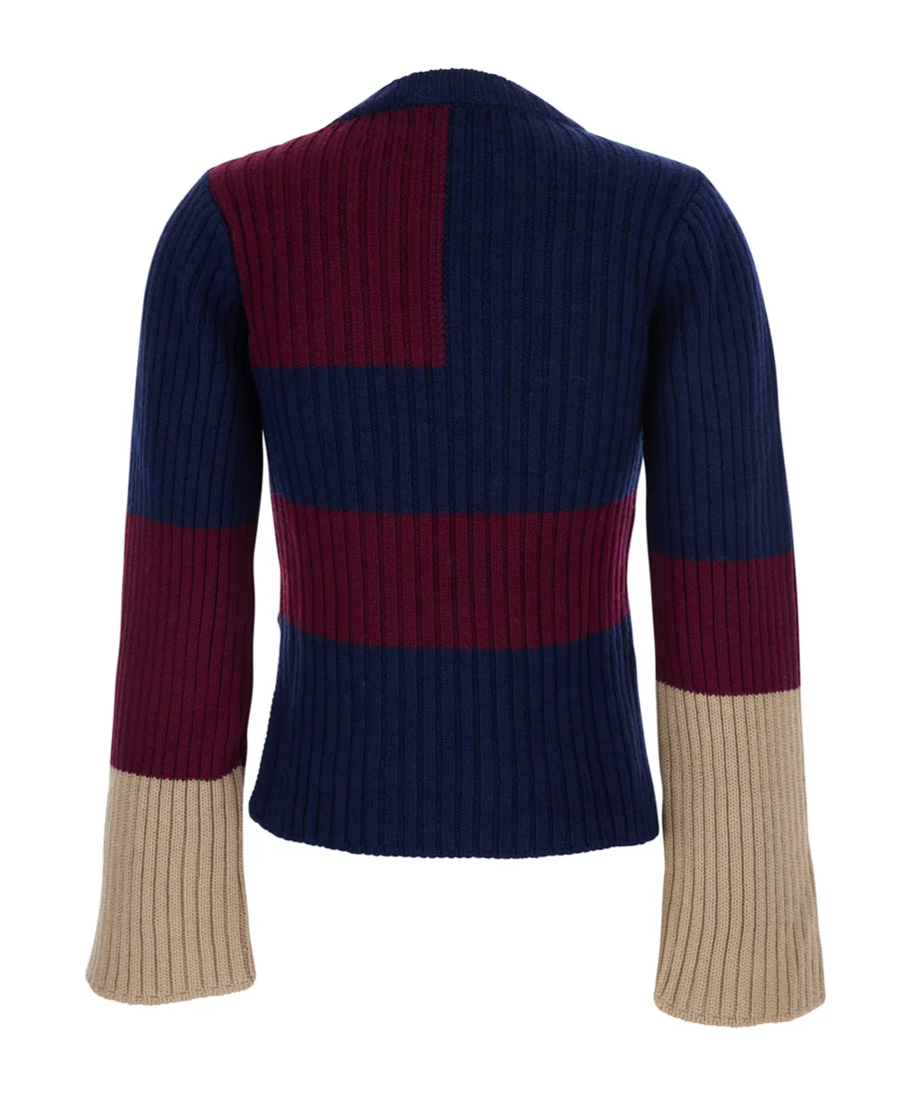 Ribbed Color Block Knitwear