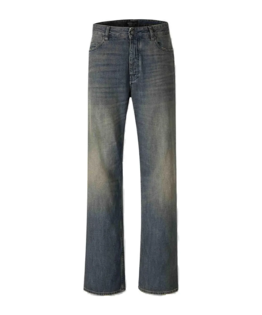 Worn-Out Effect Relaxed Fit Jeans