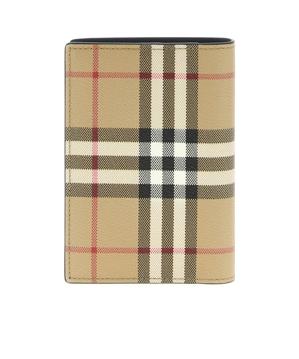 Checked Bi-Fold Passport Holder