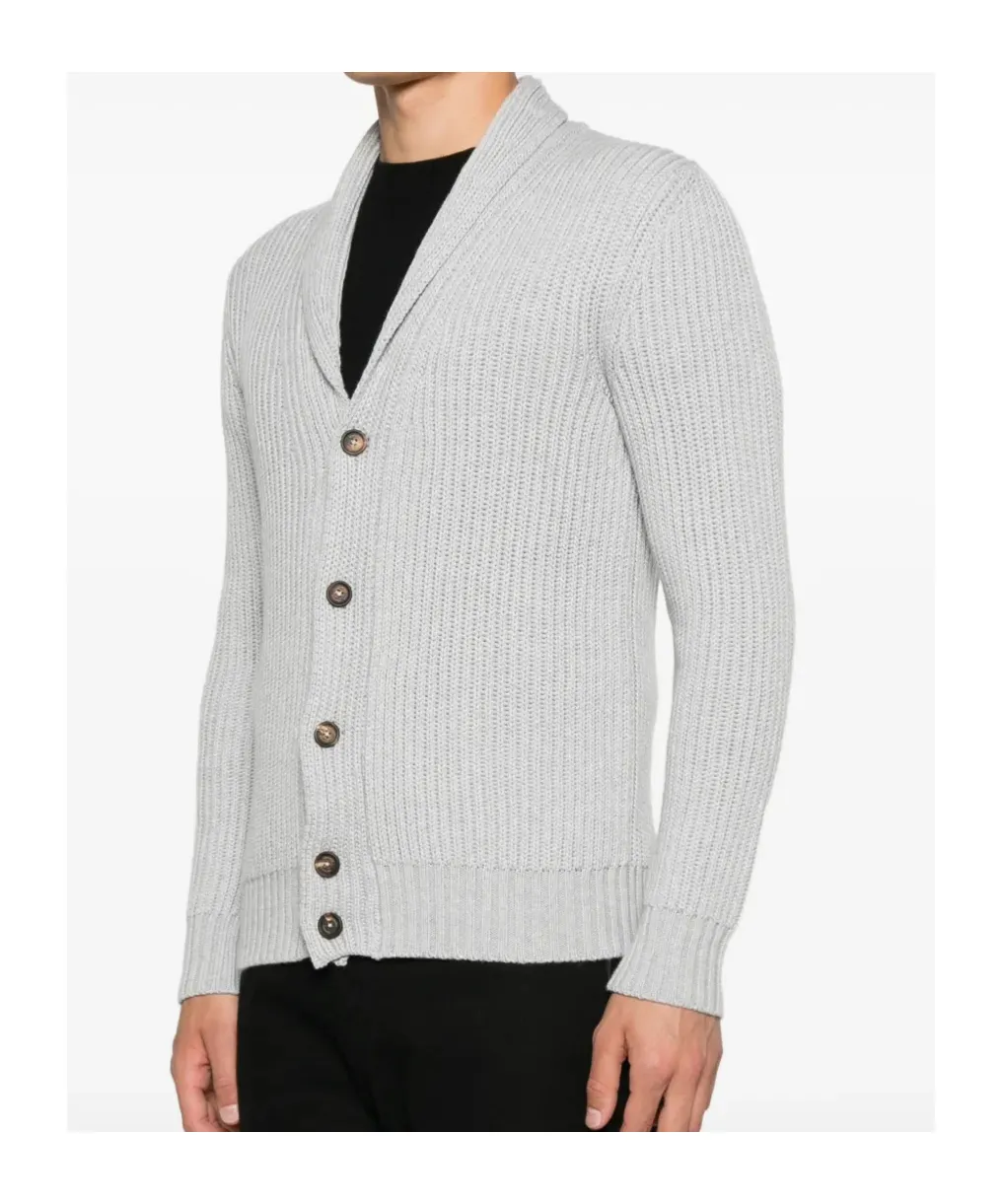 Long-Sleeved V-Neck Cardigan