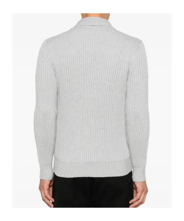 Long-Sleeved V-Neck Cardigan