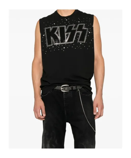 X Kiss Crystal-Embellished Tank Top