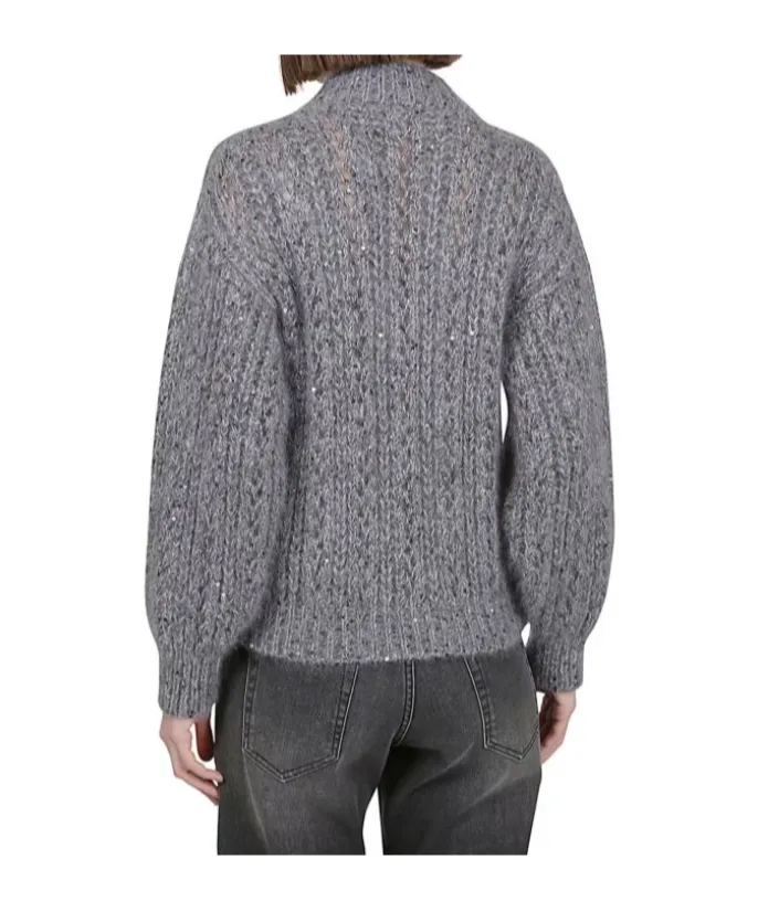 Sequin-Embellished Cardigan