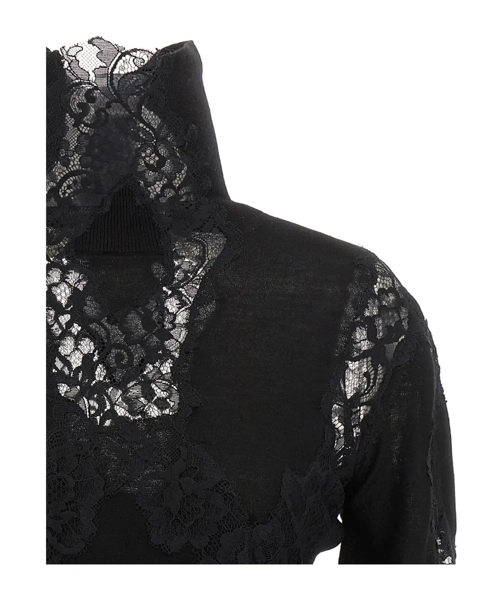 Lace Insert Knitwear