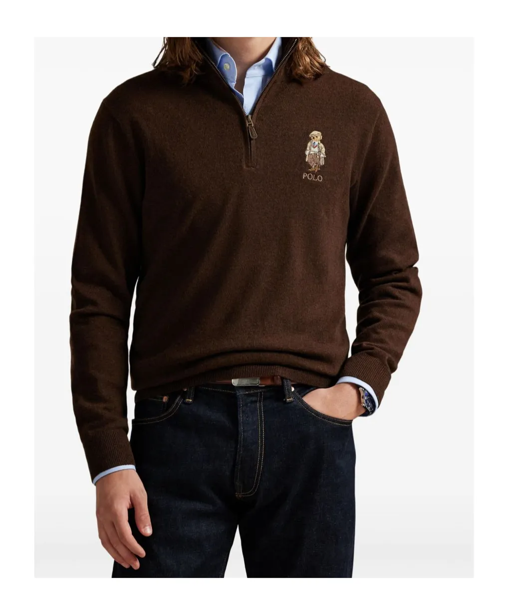 Half-Zip Polo Bear Sweater