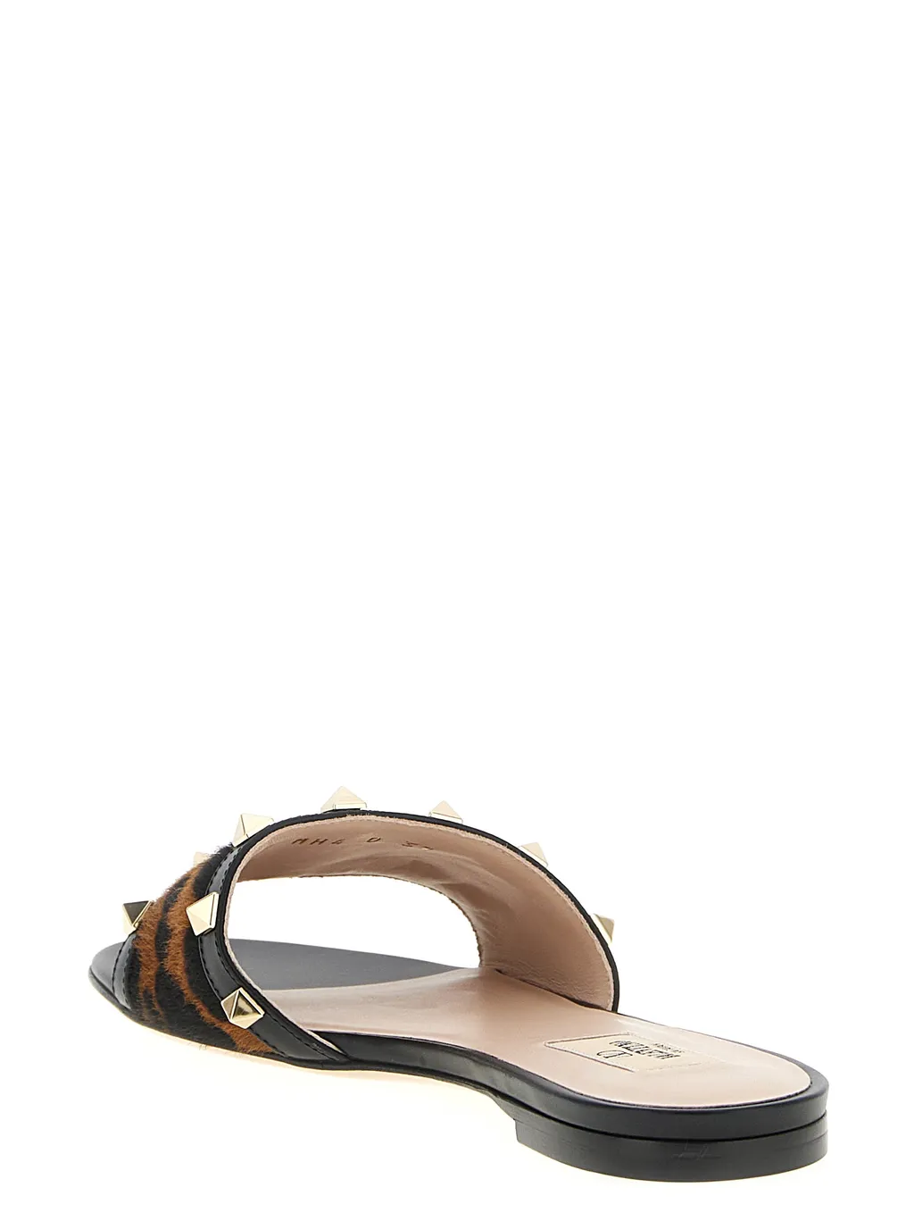 Studded Animal-Print Sandals