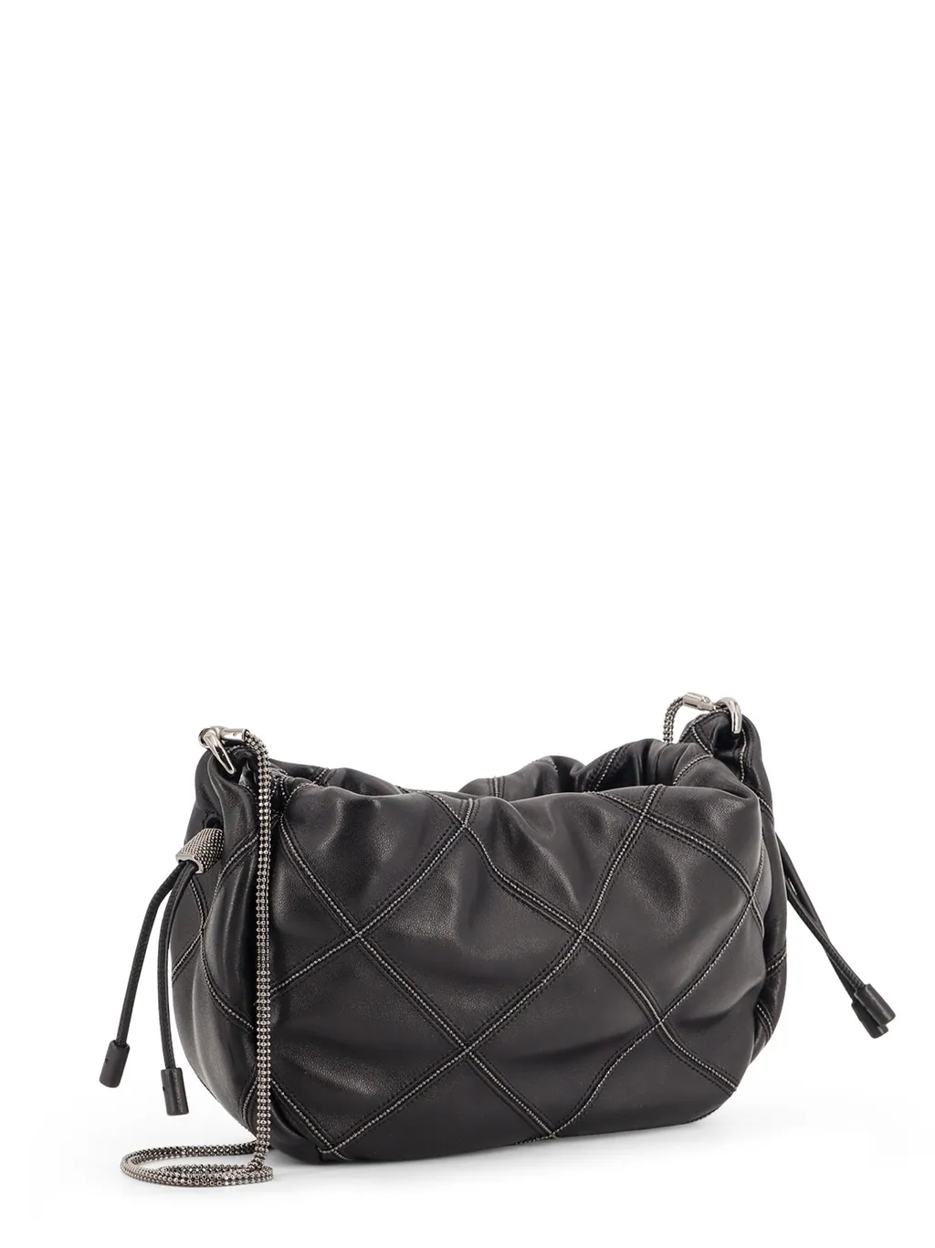 Quilted Drawstring Bucket Bag