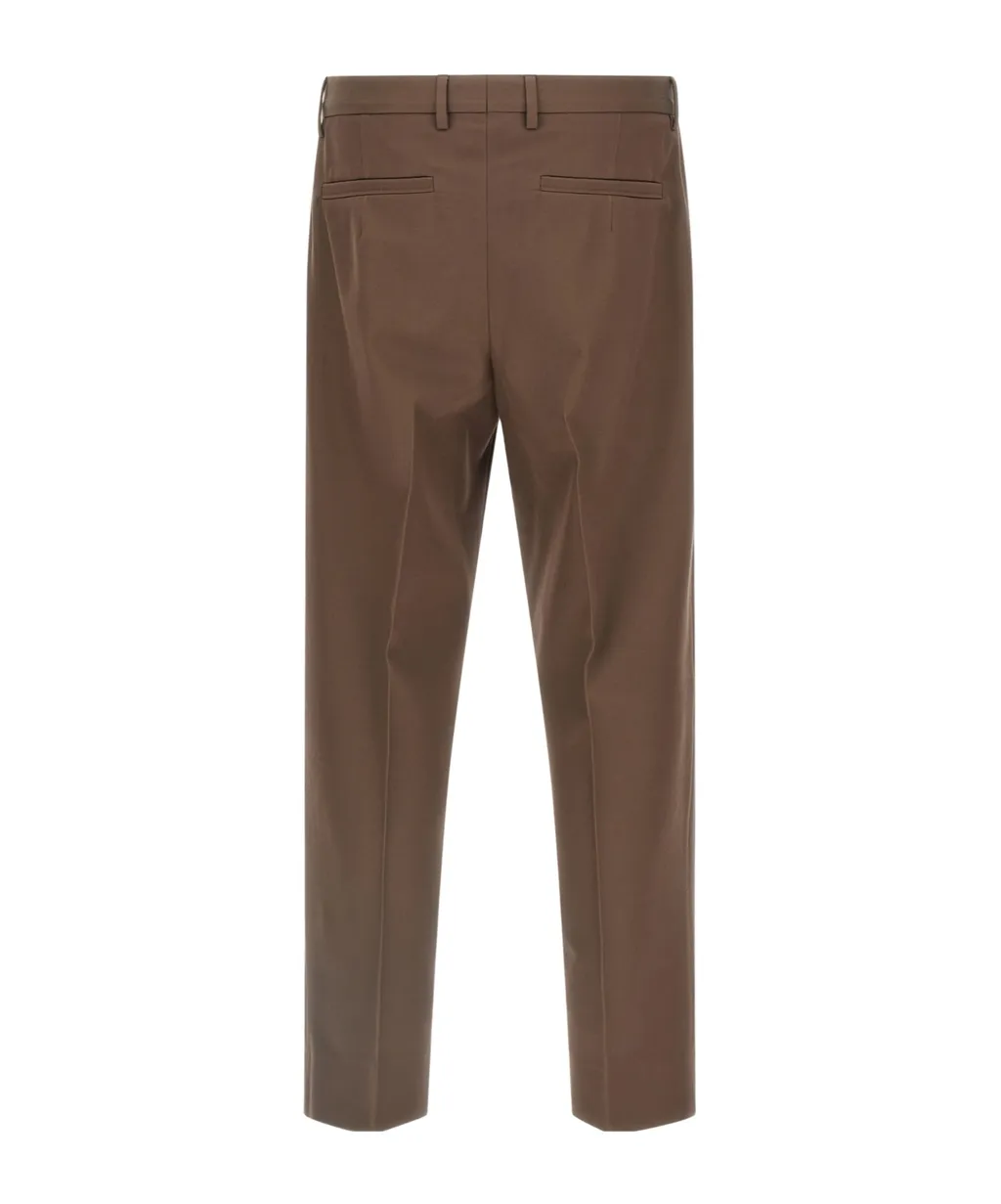 Pleated Wool-Cotton Pants