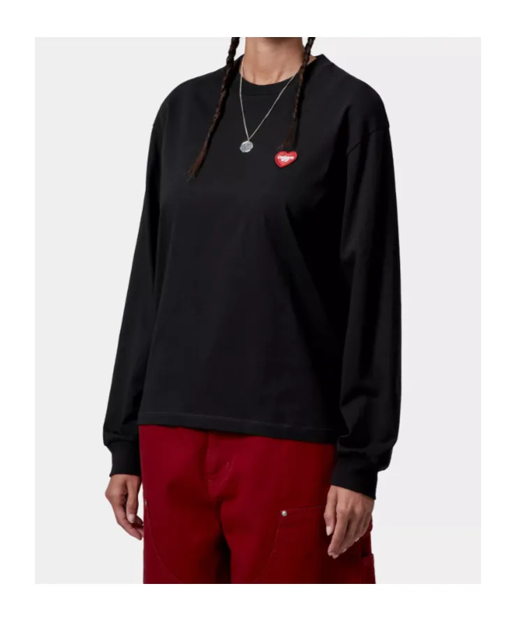 W' L/S Heart Patch T-Shirt
