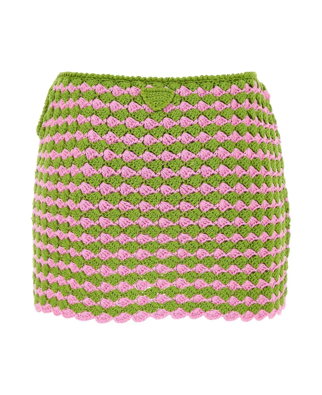 Two-Toned Crochet Mini Skirt