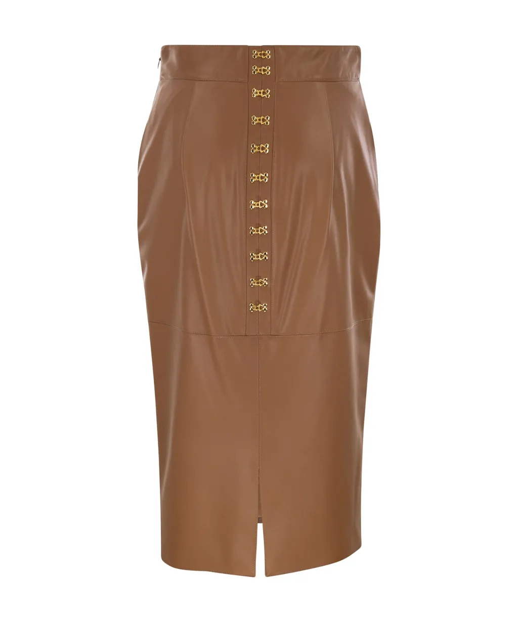 Jewel Clasps Pencil Skirt