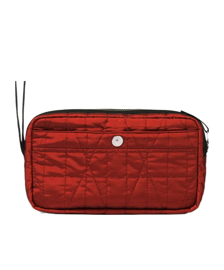 Wrist Pouch With Inner Compartments And Zip