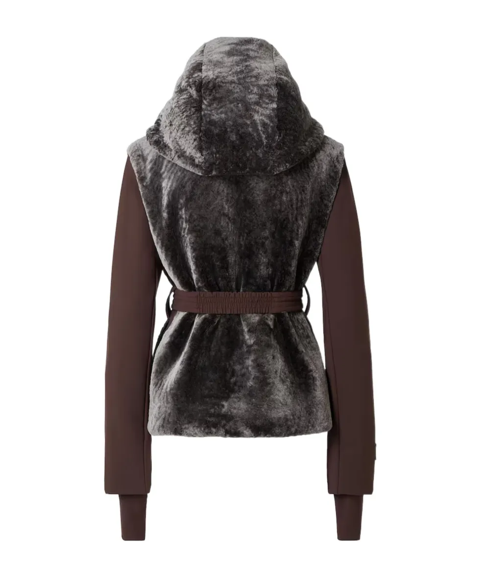 Technical Fabric And Shearling Down Jacket