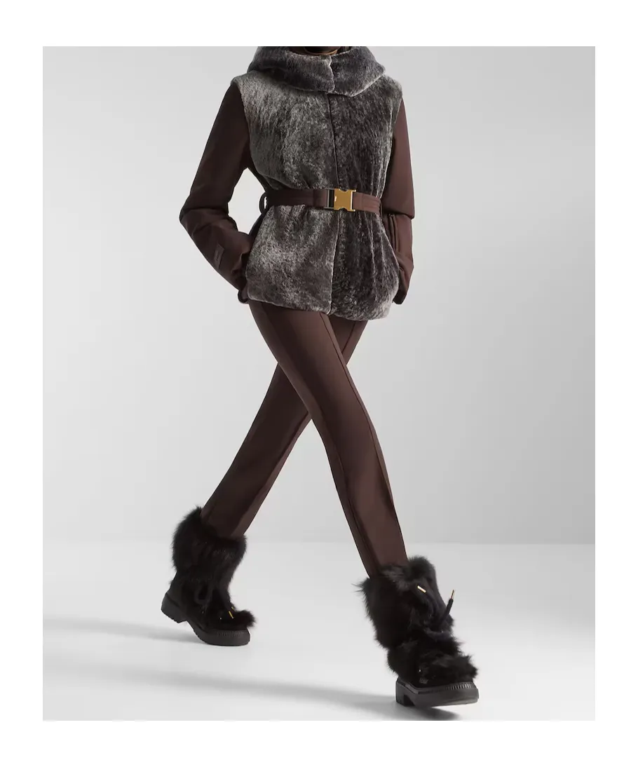 Technical Fabric And Shearling Down Jacket
