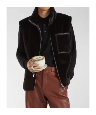 Black Mink Gilet