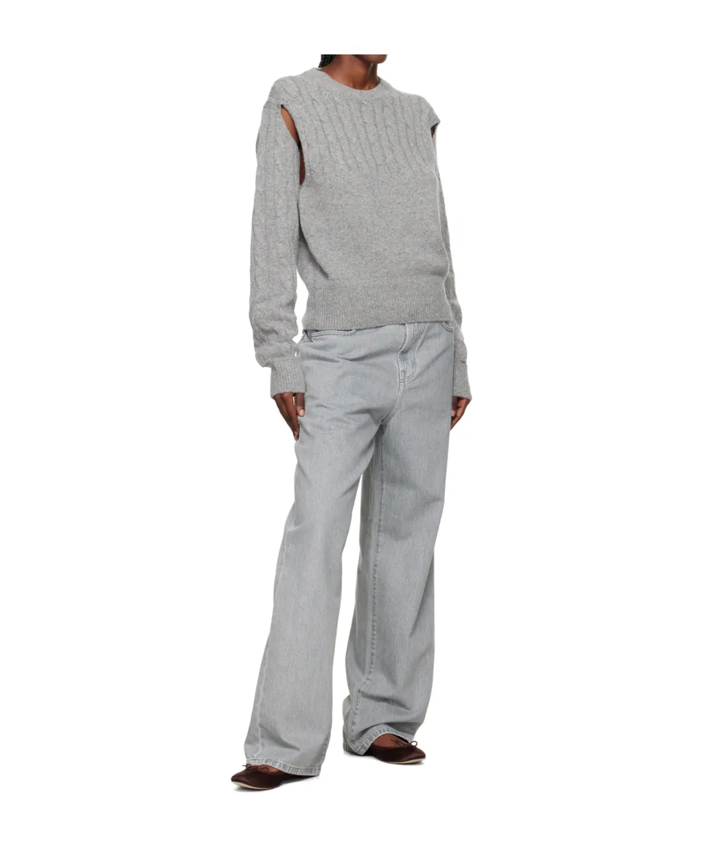 Convertible Cable Knit Sweater