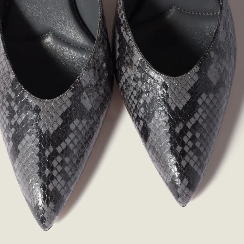 Python-Print Ayers Leather Pumps