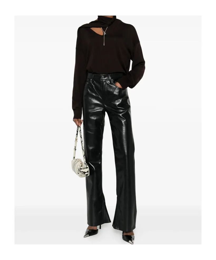 Coated Flared Jeans