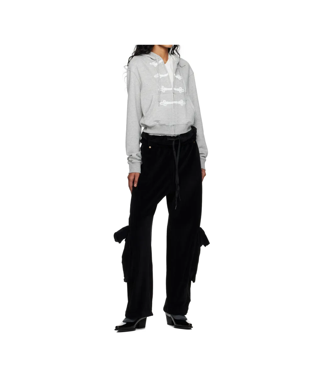 Rolled-Waist Velvet Overalls