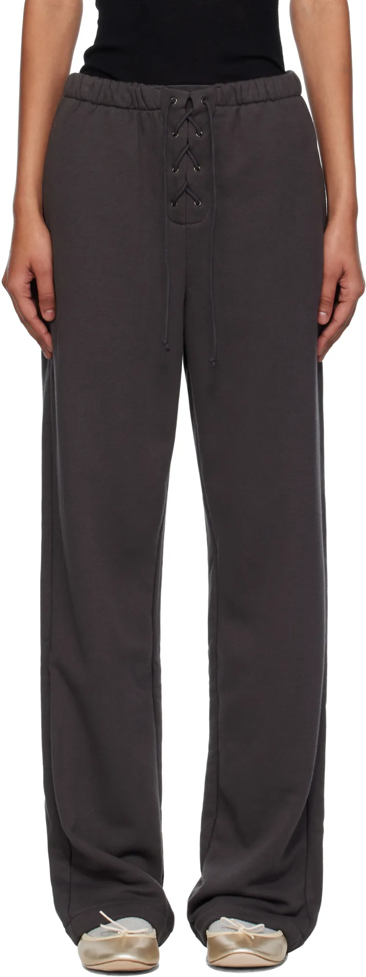 Lace-Up Drawstring Track Pants