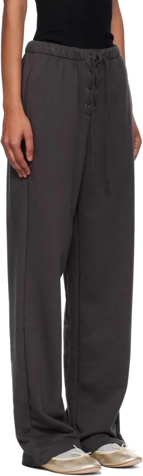 Lace-Up Drawstring Track Pants