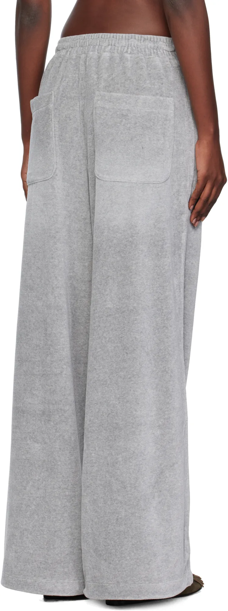 Velvet Wide-Leg Casual Pants