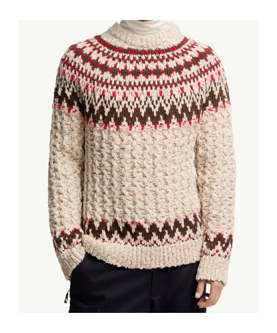Geometric Jacquard Wool Jumper