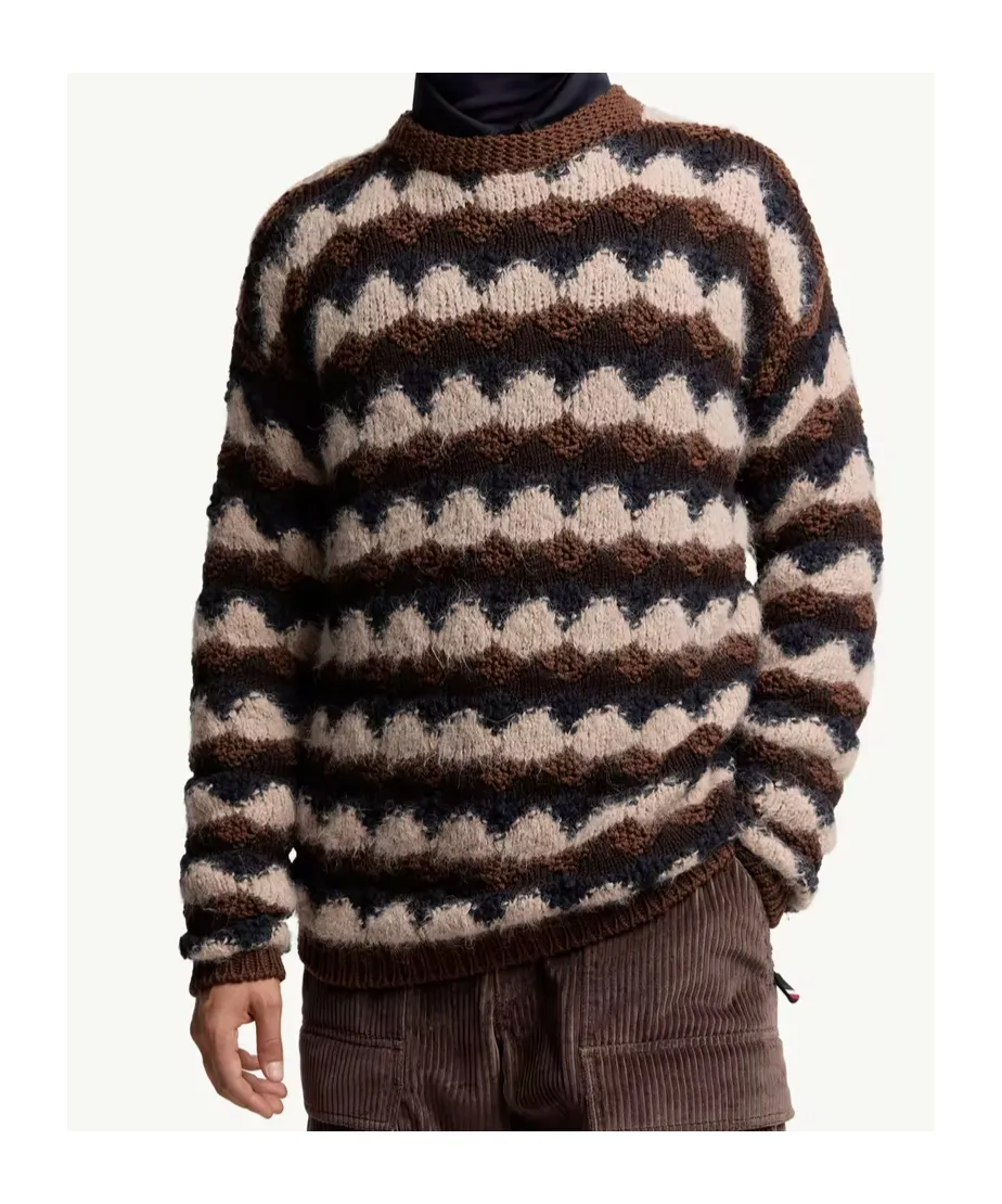 Geometric Jacquard Crewneck Jumper