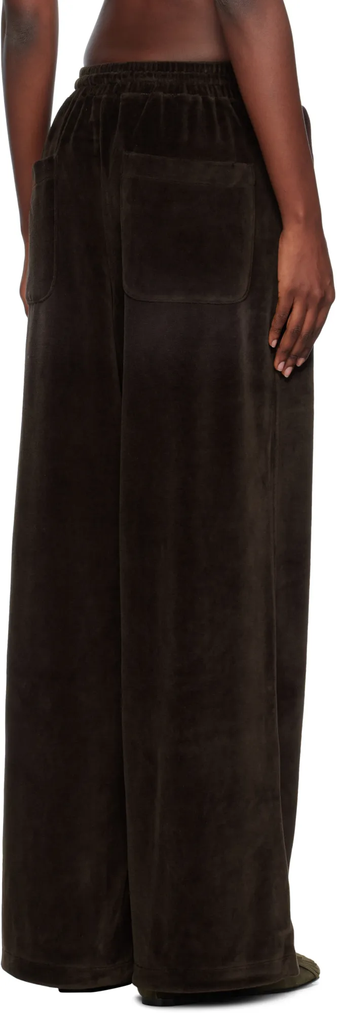 Velvet Wide-Leg Casual Pants