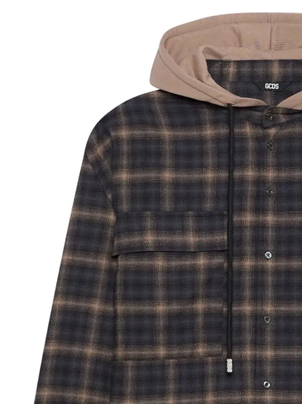 Check Hooded Shirt