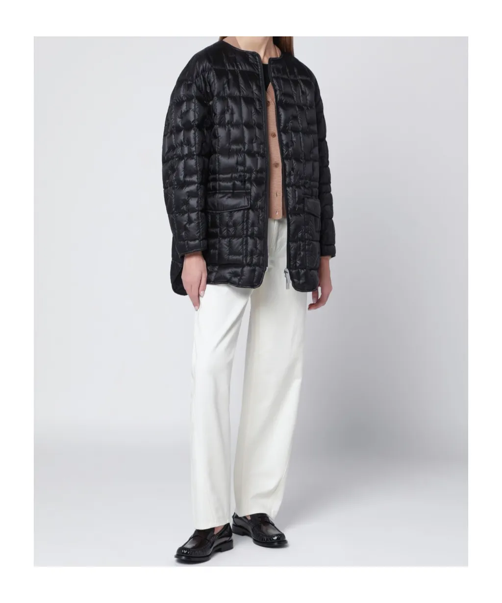 Zippered Quilted Down Jacket