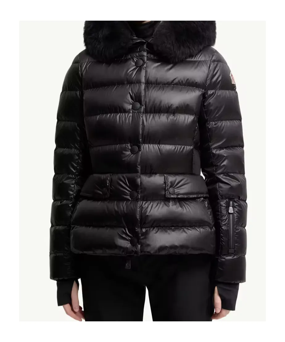 Armoniques Hooded Shearling-Trimmed Down Ski Jacket